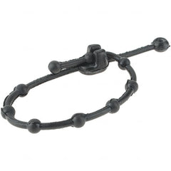 Interstate - 8" Long Black Rubber Standard Cable Tie - 10 Lb Tensile Strength, 2" Max Bundle Diam - Americas Industrial Supply