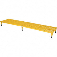 Vestil - 5" High x 24" Wide x 96" Deep, Yellow Step Stand - Steel, 500 Lb Capacity - Americas Industrial Supply