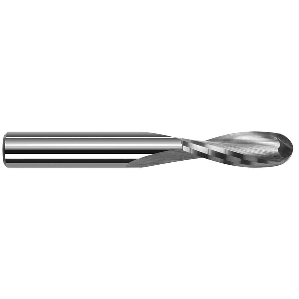 Harvey Tool - 3/8" Diam, 1-1/8" LOC, 2 Flute Solid Carbide Ball End Mill - Exact Industrial Supply