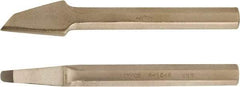 Ampco - 8" OAL x 1/2" Blade Width Nonsparking Groove Chisel - 1/2" Tip - Americas Industrial Supply