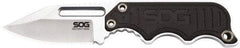 SOG Specialty Knives - 1-29/32" Long Blade, 5Cr15MoV Stainless Steel, Fine Edge, Fixed Blade Knife - 4.8" OAL, Includes Hard Molded Nylon Sheath - Americas Industrial Supply