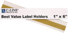 C-LINE - 6" Wide, Open Shelving Accessory/Component - Plastic, Clear Plastic Finish, 1" Long, Use with Shelves, Drawers, Files, Bins, & More - Americas Industrial Supply