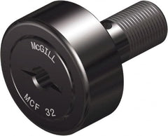 McGill - 22mm Roller Diam x 12mm Width, 10mm Stud Diam x 23mm Length, Crowned Sealed Stud Cam Follower - Steel, 12mm Thread Length, M10x1 Thread, 36mm OAL, 1,765 Lb Dynamic Cap, 2,338 Lb Static Cap - Americas Industrial Supply