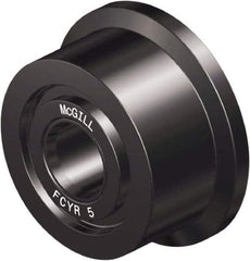McGill - 1-1/8" Bore, 3-1/2" Roller Diam x 2" Roller Width, Steel Flanged Yoke Roller - 14,300 Lb Dynamic Load Capacity, 2.06" Overall Width - Americas Industrial Supply