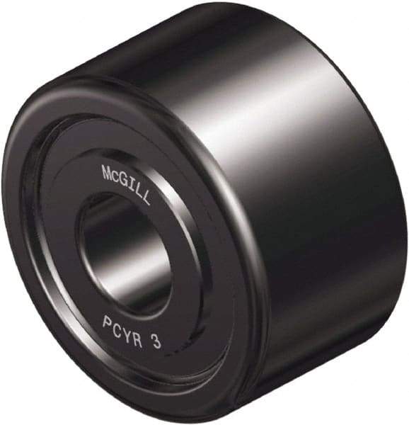 McGill - 1" Bore, 3-1/4" Roller Diam x 1-3/4" Roller Width, Steel Plain Yoke Roller - 14,300 Lb Dynamic Load Capacity, 1.81" Overall Width - Americas Industrial Supply