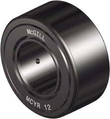 McGill - 8mm Bore, 24mm Roller Diam x 14mm Width, Steel Crowned Sealed Yoke Roller - 2,161 Lb Dynamic Load Capacity, 15mm Overall Width - Americas Industrial Supply