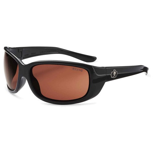 ERDA Copper Lens Black Safety Glasses - Americas Industrial Supply