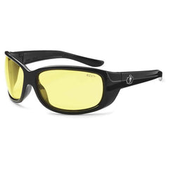 ERDA Yellow Lens Black Safety Glasses - Americas Industrial Supply