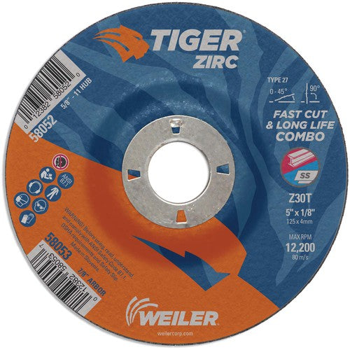 5X1/8X7/8 Z30T ZIRC T27 COMBO WHL - Americas Industrial Supply