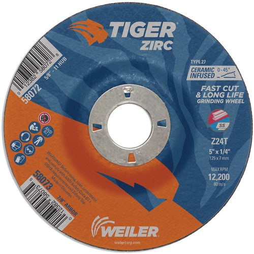 5X1/4X7/8 Z24T ZIRC T27 GRIND WHL - Americas Industrial Supply