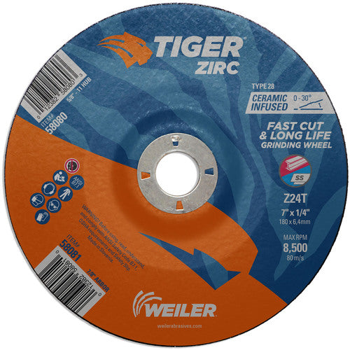 7X1/4X7/8 Z24T ZIRC T28 GRIND WHL - Americas Industrial Supply