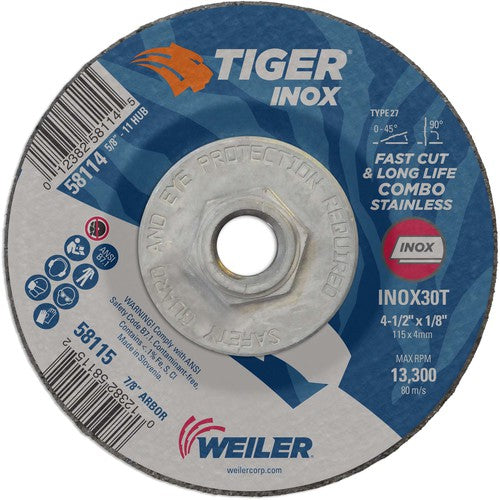 ‎4-1/2X1/8 TIGER INOX TYPE 27 - Americas Industrial Supply
