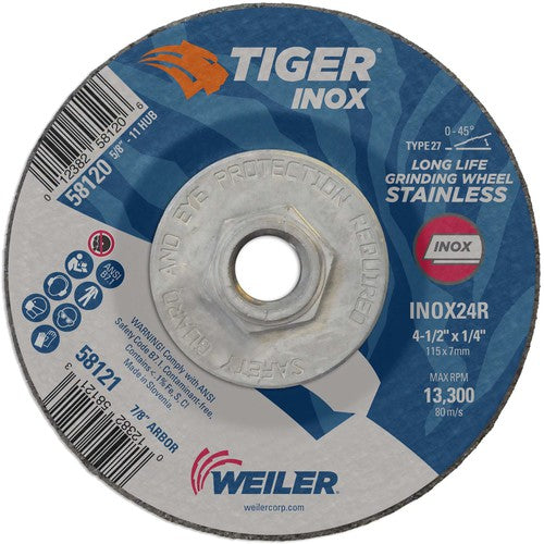 ‎4-1/2X1/4 TIGER INOX TYPE 27 - Americas Industrial Supply