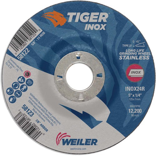 5X1/4 TIGER INOX TYPE 27 GRIND WHL - Americas Industrial Supply