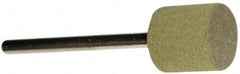 Grier Abrasives - 1/2" Max Diam x 1/2" Thick, Cylinder W185, Rubberized Point - Medium Grade, Aluminum Oxide, Mounted - Americas Industrial Supply