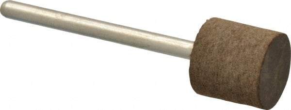 Grier Abrasives - 1/2" Max Diam x 1/2" Thick, Cylinder W185, Rubberized Point - Medium Grade, Aluminum Oxide, Mounted - Americas Industrial Supply