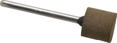 Grier Abrasives - 1/2" Max Diam x 1/2" Thick, Cylinder W185, Rubberized Point - Fine Grade, Aluminum Oxide, Mounted - Americas Industrial Supply