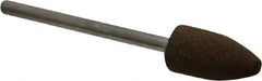 Grier Abrasives - 3/8" Max Diam x 2-1/4" Long, Cone B52, Rubberized Point - Medium Grade, Aluminum Oxide, Mounted - Americas Industrial Supply