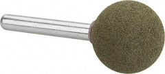 Grier Abrasives - 1" Max Diam x 2-1/4" Long, Cone A2, Rubberized Point - Coarse Grade, Aluminum Oxide, Mounted - Americas Industrial Supply