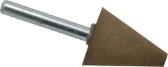 Grier Abrasives - 1" Max Diam x 2-1/4" Long, Cone A2, Rubberized Point - Medium Grade, Aluminum Oxide, Mounted - Americas Industrial Supply