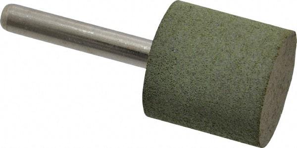 Grier Abrasives - 1" Max Diam x 2-1/2" Long, Cylinder W220, Rubberized Point - Coarse Grade, Aluminum Oxide, Mounted - Americas Industrial Supply