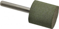 Grier Abrasives - 1" Max Diam x 2-1/2" Long, Cylinder W220, Rubberized Point - Coarse Grade, Aluminum Oxide, Mounted - Americas Industrial Supply