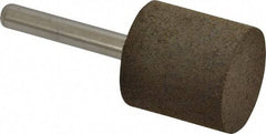 Grier Abrasives - 1" Max Diam x 2-1/2" Long, Cylinder W220, Rubberized Point - Coarse Grade, Aluminum Oxide, Mounted - Americas Industrial Supply