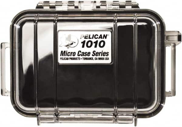 Pelican Products, Inc. - 4-1/16" Wide x 2-1/8" High, Clamshell Hard Case - Clear/Black, Polycarbonate - Americas Industrial Supply
