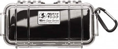 Pelican Products, Inc. - 3-7/8" Wide x 2-7/16" High, Clamshell Hard Case - Clear/Black, Polycarbonate - Americas Industrial Supply