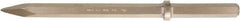 Ampco - 21" OAL, 3/4" Shank Diam, Point Chisel - Round Drive, Hex Shank - Americas Industrial Supply