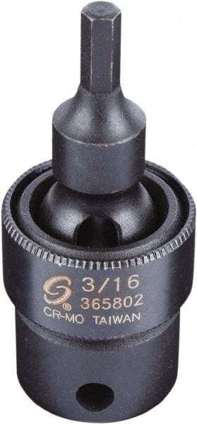 Sunex Tools - 3/8" Drive, 3/16" Impact Hex Bit Socket - Americas Industrial Supply