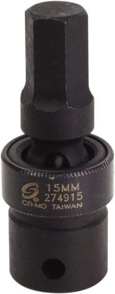 Sunex Tools - 1/2" Drive, 15mm Impact Hex Bit Socket - Americas Industrial Supply