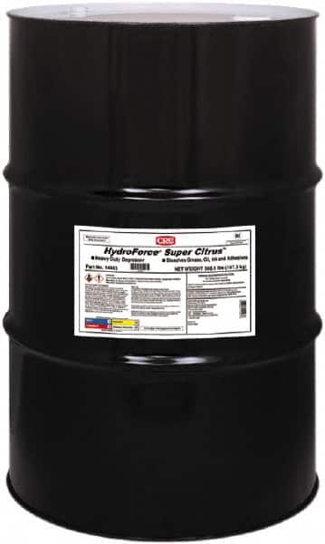 CRC - 55 Gal Drum Cleaner/Degreaser - Liquid, Water Based, d-Limonene, Citrus - Americas Industrial Supply
