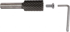 Controx - 7/8" Diam, 1-1/2" LOC, Plain End, Powdered Metal Diamond Pattern Router Bit - Right Hand Cut, 3-1/2" OAL - Americas Industrial Supply