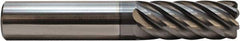 M.A. Ford - 1/2", 5/8" LOC, 1/2" Shank Diam, 3" OAL, 7 Flute, Solid Carbide Square End Mill - Single End, ALtima Blaze Finish, Spiral Flute, 38° Helix, Right Hand Cut, Right Hand Flute - Americas Industrial Supply