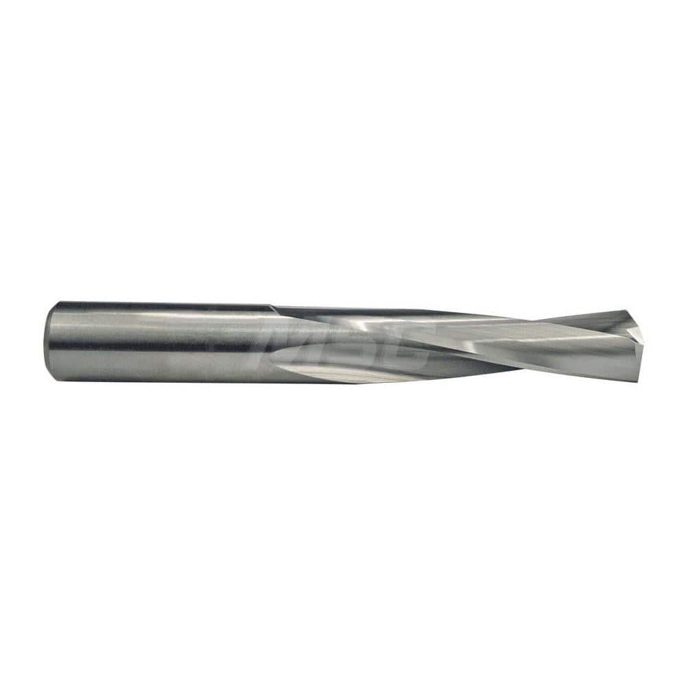 Screw Machine Length Drill Bit: 0.37″ Dia, 135 °, Solid Carbide Bright/Uncoated, Right Hand Cut, Spiral Flute, Straight-Cylindrical Shank, Series 205