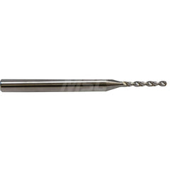 Micro Drill Bit: 0.011″ Dia, 130 °, Solid Carbide Bright/Uncoated, 1.5″ OAL, RH Cut, Spiral Flute, Straight-Cylindrical Shank, Series 302