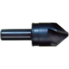 M.A. Ford - 3/4" Head Diam, 1/2" Shank Diam, 6 Flute 90° High Speed Steel Countersink - 2-3/4" OAL - Americas Industrial Supply