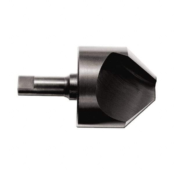 M.A. Ford - 3/4" Head Diam, 1/2" Shank Diam, 1 Flute 90° High Speed Steel Countersink - 2-3/4" OAL - Americas Industrial Supply