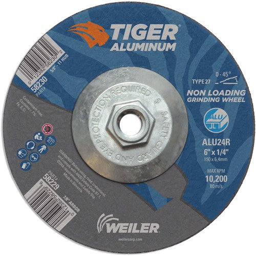 6X1/4 TIGER ALUM T27 GRIND WHL - Americas Industrial Supply