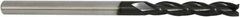 Controx - 6.35mm Cutting Diam x 1-1/2" Length of Cut, 3 Flute, Upcut Spiral Router Bit - Proprietary Coated, Right Hand Cut, Powdered Metal, 4" OAL x 1/4" Shank Diam, Centercutting - Americas Industrial Supply