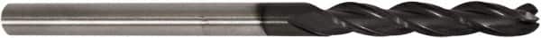 Controx - 6.35mm Cutting Diam x 1-1/2" Length of Cut, 3 Flute, Upcut Spiral Router Bit - Proprietary Coated, Right Hand Cut, Powdered Metal, 4" OAL x 1/4" Shank Diam, Ball Nose - Americas Industrial Supply