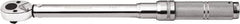 Paramount - 3/8" Drive Micrometer Type Ratchet Head Torque Wrench - 4.5 N/m to 23 N/m Torque, 11-21/32" OAL, 1 In/Lb Graduation - Americas Industrial Supply