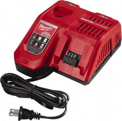 Milwaukee Tool - 18 & 12 Volt, Lithium-Ion Power Tool Charger - AC Wall Outlet Power Source - Americas Industrial Supply