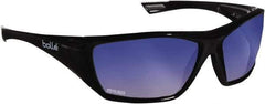 bolle SAFETY - Smoke Mirror Lenses, Framed Safety Glasses - Anti-Fog, Scratch Resistant, Size M, Wrap Around - Americas Industrial Supply