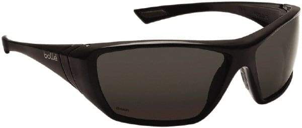 bolle SAFETY - Polarized Gray Lenses, Framed Polarized Glasses - Anti-Fog, Scratch Resistant, Size M, Wrap Around - Americas Industrial Supply