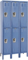 Hallowell - 6 Door, 2 Tier, Ready-Built Wardrobe & Box Lockers - Americas Industrial Supply