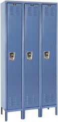 Hallowell - 3 Door, 1 Tier, Ready-Built Wardrobe & Box Lockers - Americas Industrial Supply