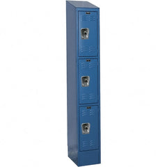 Hallowell - 3 Door, 3 Tier, Ready-Built Wardrobe & Box Lockers - Americas Industrial Supply
