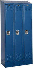 Hallowell - 3 Door, 1 Tier, Ready-Built Wardrobe & Box Lockers - Americas Industrial Supply